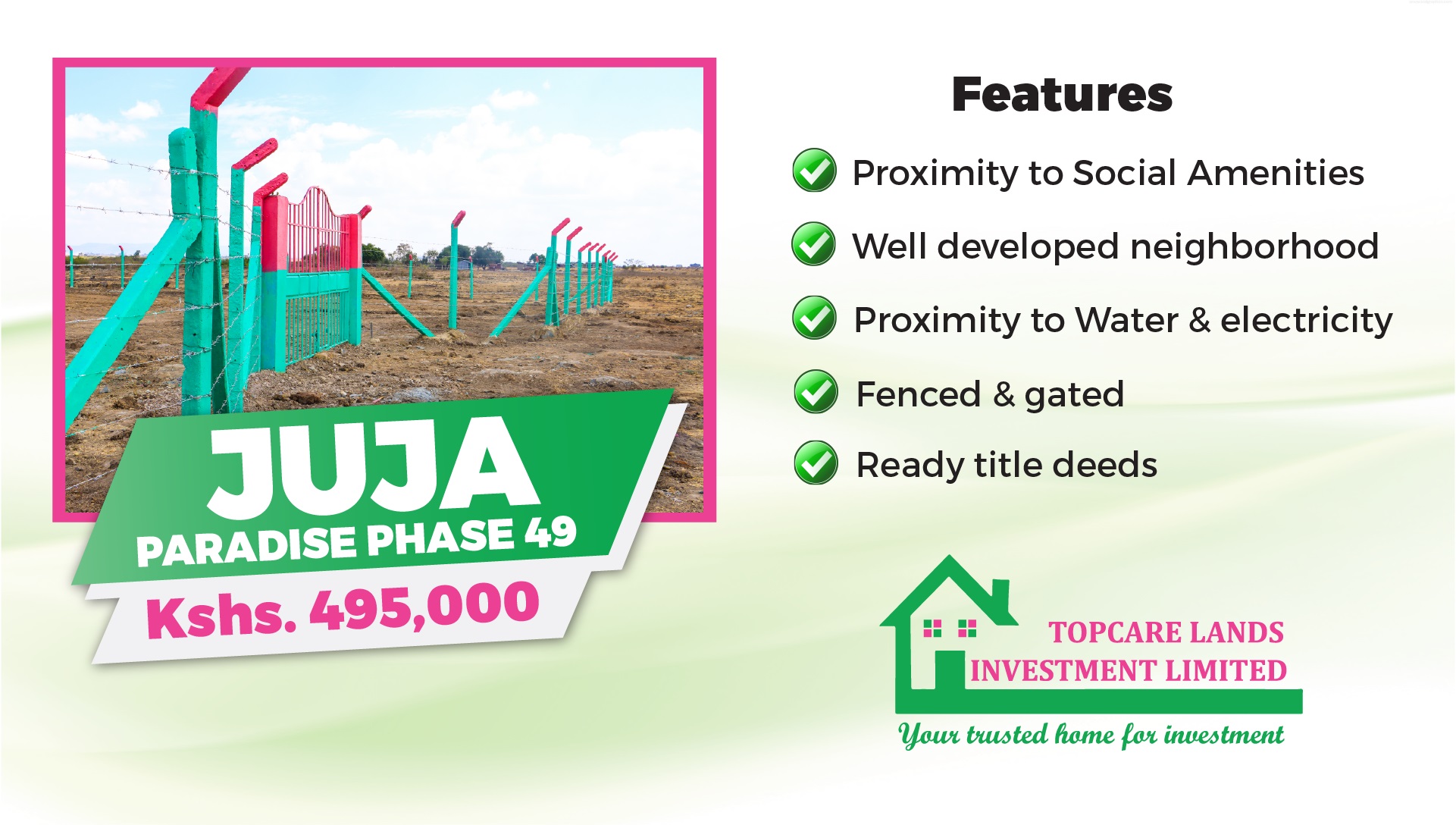 JUJA PARADISE PHASE 49 – PLOTS FOR SALE